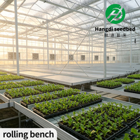 Serre agricole multi-travées Hangdi Tidal Seedbed - Structure stable en alliage d'aluminium galvanisé à chaud pour fleurs et légumes