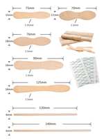 Bâtonnets de glace biodégradables en bois écologiques, personnalisables avec logo, prix de gros