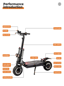 Trottinette pliable légère FREEBOY, pneus de 11 pouces, double moteur puissant, trottinette électrique pour adultes pour les trajets domicile-travail et les sorties en plein air J30 - Product Image 2
