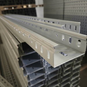 Plateau porte-câbles perforé en acier inoxydable galvanisé à chaud, noir, blanc, argent, 50mm, 100mm, 150mm, 200mm, 300mm, 400mm, 500mm, 2m, 3m - Product Image 2