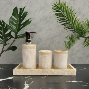 Lavabo Ovalado Moderno de Propinsi Jawa Tengah - Lavabo de Ónix Semi-Pedestal con 1 Año de Garantía para Uso en Hoteles - Product Image 4