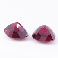 Pierres précieuses de saphir de haute qualité, rubis rouge foncé de forme coussin, rubis de laboratoire Czochralski de couleur sang de pigeon, pierres précieuses créées en laboratoire