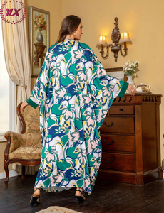 2025 nouvelle <span class=keywords><strong>robe</strong></span> de <span class=keywords><strong>caftan</strong></span> ethnique de style, <span class=keywords><strong>robe</strong></span> islamique ample pour les femmes de grande taille avec chemisier à fleurs imprimé - Product Image 5