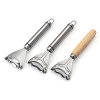 Éplucheur de maïs et de melon manuel multifonction en acier inoxydable argenté, outils de cuisine pour fruits et légumes, personnalisable avec logo