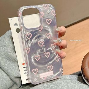เคสโทรศัพท์ลายเลเซอร์รูปหัวใจสุดหรู สำหรับ iPhone 16 Pro, iPhone 17, 15, 14, 12, 11, 13 Pro Max  แบบกันกระแทกแข็งแรง - Product Image 4