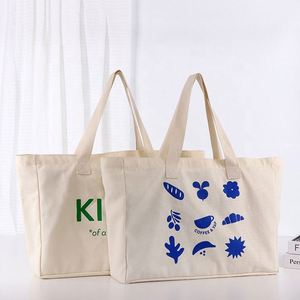 Promotional <b>Travel</b> Large Cute Custom Full Logo Print Size Washable Durable Vendor Tote Cotton Shopping Canvas <b>Bag</b> for Business - Product Image 1