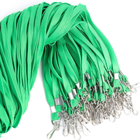 Lanière plate personnalisée en polyester écologique avec clip métallique pour badge d'identification, événements et personnel – Vente en gros