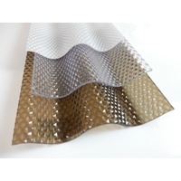 Plaque de polycarbonate prismatique transparente BH Beehive 1045 mm 1050 mm, panneau de toiture ondulé