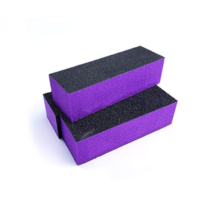 Bloque pulidor de uñas de EVA morado, de 2 lados, con forma rectangular para el cuidado de las uñas - Product Image 1