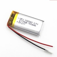 Batterie lithium-ion rechargeable, 3.7V, 1100mAh, 102055 avec connecteur, BSM, PCB, PCM, NTC, fabriqué en chine