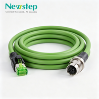 Cable Ethernet Industrial Profinet M12 con Codificación D de 4 Pines a RJ45 Cat5e, Cable de Red Blindado IP67 para Automatización de Máquinas PLC