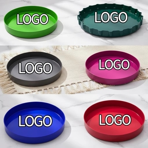 Bandeja de Servicio Redonda de Plástico para <span class=keywords><strong>Bar</strong></span> y Restaurante, Económica, con Logotipo Personalizado Impreso, Antideslizante, Bandejas de PP para Alimentos, Herramientas de <span class=keywords><strong>Bar</strong></span> - Product Image 1