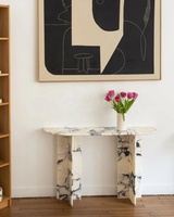 Vente de luxe moderne Calacatta alto table console en marbre naturel pour entrée salon hall hôtel villa décoration d'intérieurs