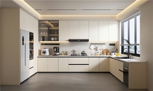 Armoires de cuisine modernes au design libre avec poignées à fermeture amortie Tiroirs automatiques fabriqués en Chine - Product Image 2