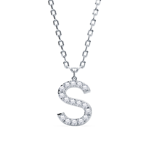 Elegante colgante del alfabeto de la A a la Z con diamantes cultivados en laboratorio VVS VS EF, engastados en plata de ley 925 con acabado en oro, joyería personalizada. - Product Image 4