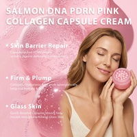Nouvelle arrivée Crème hydratante réparatrice pour le visage blanchissante coréenne Beauté ADN de saumon PDRN Capsule de collagène rose
