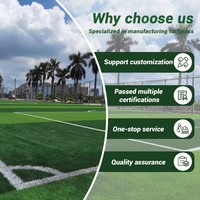Gras Teppich Synthetischer Rasen Natürlich aussehend Realistisch All Climate Anti Slip Stadium Academy Athletic Grass