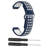 Bracelet respirant de 22mm avec outils pour Garmin Forerunner 230 630, bracelet en silicone pour Garmin Forerunner 235 735, bracelet bicolore