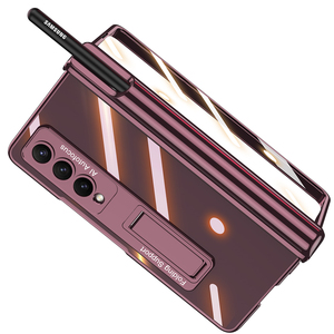 Étui transparent Laudtec pour Samsung Galaxy <span class=keywords><strong>Z</strong></span> <span class=keywords><strong>Fold</strong></span> <span class=keywords><strong>4</strong></span> 5 6 avec support pour <span class=keywords><strong>S</strong></span> <span class=keywords><strong>Pen</strong></span>, film trempé et protection intégrale pour la <span class=keywords><strong>coque</strong></span> magnétique <span class=keywords><strong>Fold</strong></span> - Product Image 3