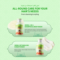 Champú y Gel de Ducha para Niños con Logotipo Personalizado, Set para Rizar el Cabello de Bebés, Champú y Acondicionador para Cabello Rizado Infantil