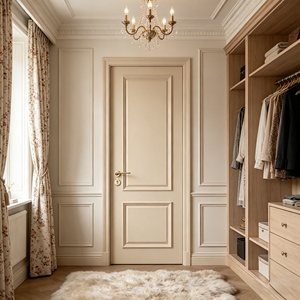 Puerta Interior de Madera Sólida de Diseño Moderno y Alta Calidad, Insonorizada e Impermeable, Prefabricada para Dormitorios y Apartamentos - Product Image 4