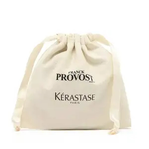 Customized Environmental Cotton Canvas Bags Carrying Bag Fabric Pouch With Double String