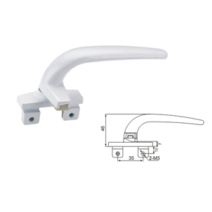 Nhà Máy Giá 7 hình dạng xử lý kẽm khuôn cửa sổ khóa xử lý nhôm cửa sổ phần cứng cho cửa sổ nhôm - Product Image 2