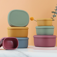 Boîte à lunch scolaire pour enfants, résistante et étanche, en silicone, compatible micro-ondes et lave-vaisselle
