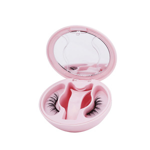 Faux cils magnétiques imperméables sans colle, plats, en cheveux synthétiques naturels, réutilisables, taille voyage, vente en gros - Product Image 5