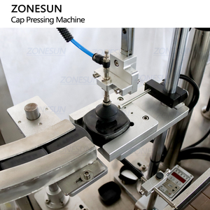 ZONESUN ZS-VTYG02S automatique Double têtes café poudre épice assaisonnement bouchon de bouteille pressage Machine de capsulage avec couvercle anti-poussière - Product Image 4