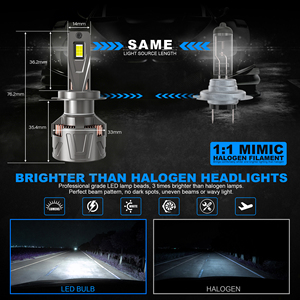Ampoules de phares <span class=keywords><strong>LED</strong></span> T22 super lumineuses pour voiture, 130W <span class=keywords><strong>12V</strong></span> 6500K 9005 H1 H7 H4 H11 Canbus, éclairage de conduite étanche IP68, lampe automobile - Product Image 5
