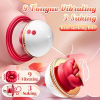 Masseur mammaire, stimulateur clitoridien, dispositif de succion de mamelons à effet de léchage de langue, accessoires pour jeux de rôle féminins