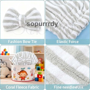 Gorro de Microfibra para Secar el Cabello con Logotipo Personalizado, Gorro de Secado Rápido con Lazo, Toalla Suave para Hombres y Mujeres con Cabello Largo y Rizado - Product Image 5