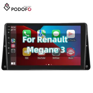 Podofo 9 pulgadas Android 13 Radio de coche para Renault Megane 3 2009-2014 Autoradio Carplay Android Auto GPS Wifi Hifi FM RDS CANBUS