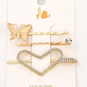 Butterfly Hair <b>Clip</b> Alloy Side <b>Clip</b> With Crystal Decoration Daily Wear Headdress Accessory HC001 - Product Image 2