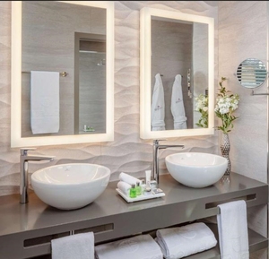 Miroir LED vertical pour salle de bain, buanderie, avec fonction anti-buée, pour suspendre des assiettes, miroir de vanité éclairé - Product Image 5