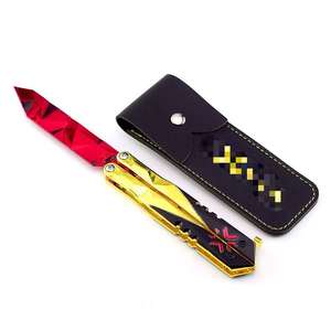 Populaire Superbe Valorant Jouet Arme en Métal Pas Cher Couteau Papillon Pliant Rotatif à 360 Degrés Accessoire 21cm Épées Jouets Katana - Product Image 1