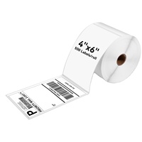 Papier autocollant A6 à transfert thermique direct 100x150 étiquette de code à barres d'expédition collante 4x6 étiquettes thermiques sensibles à la chaleur pour l'épicerie