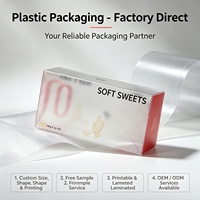 Boîtes en plastique personnalisées imprimées en PET pour chocolat/thé, impression de logo personnalisée