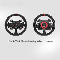 Volante de Carreras Inalámbrico SIMAGIC NEO X-330R/X-350W, Simulador de Carreras, Volante GT con Fibra de Carbono para Juegos de PC
