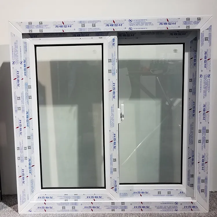 PVC scorrevole design della finestra UPVC doppi vetri finestre scorrevoli