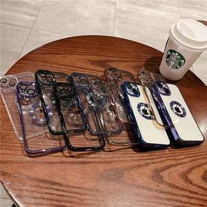 Custodia <span class=keywords><strong>trasparente</strong></span> di ricarica Wireless elettrolitica per <span class=keywords><strong>iPhone</strong></span> 14 13 12 11 Pro Max X XR XS 7 8 <span class=keywords><strong>Plus</strong></span> SE 2020 22 Mini <span class=keywords><strong>Cover</strong></span> morbida - Product Image 2