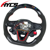 Volant sport en cuir suédé de haute qualité avec fibre de carbone et LED avec bouton de démarrage R8 pour Volkswagen Tiguan VW MK8 Golf 8 GTI R