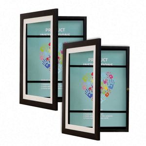 Kids Artwork <b>Picture</b> <b>Frame</b> Changeable in Black Brown Gray A4/A3/A2 9x12" Rustic Design Customizable Sizes - Product Image 1