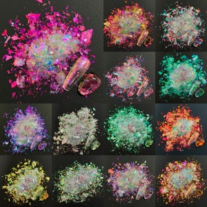 <span class=keywords><strong>Illusion</strong></span> Einhorn Unregelmäßige Kunst Glitter Pailletten Becher Transparente Aurora Chamäleon Flocken Nägel - Product Image 6