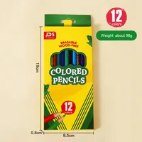 Crayons de couleur hexagonaux en gros, en plastique, 24/48/36 couleurs, pour étudiants et enfants, dessin et gribouillage