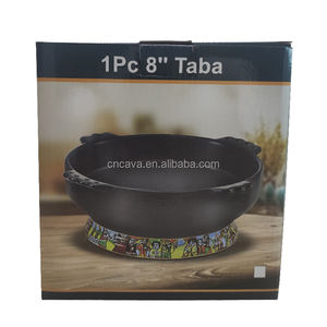 2021 nuovo disegno della novità classica ciotola di ceramica per etiope cibo <span class=keywords><strong>taba</strong></span> con decal bianco - Product Image 1