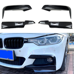 Bmw Front Wind Vane <b>Corner</b> <b>Protector</b> Abs Carbon Fiber Style For 3 Series F30 M Pack 320i 325i 2013 2019 - Product Image 1