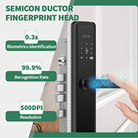 Tuya Smart Digital Home Door Lock Alexa App Teclado biométrico Lector de huellas dactilares Electrónico Impermeable WiFi Cerradura de puerta Llave Ttlock