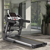 Cinta de correr eléctrica silenciosa de acero para gimnasio en casa, multifuncional, plegable, equipo de fitness completo, con pantalla LED de alta definición, para exportación